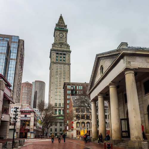 Custom House Tower in Quincy Downtown Boston